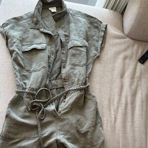 Green Utility Jumpsuit